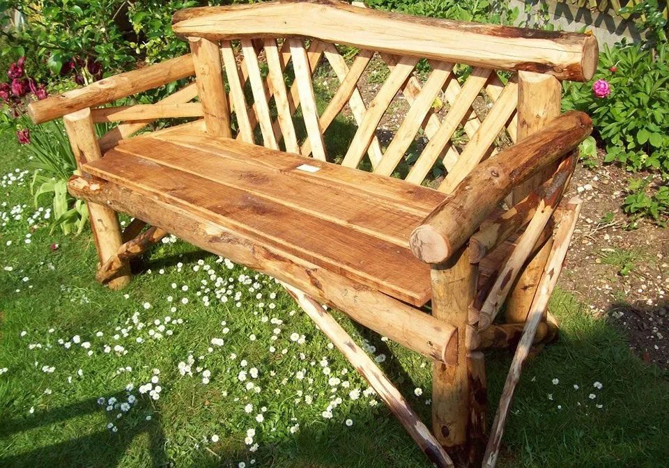 Wooden Rustic Garden Furniture, Rustic Garden Chairs Uk